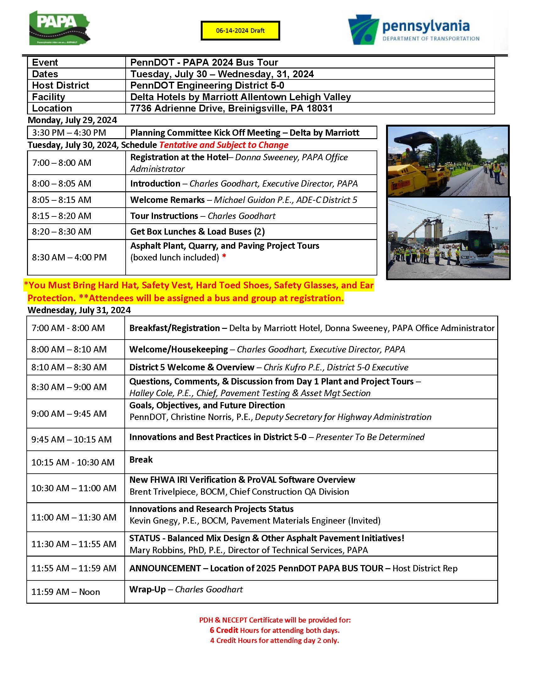 20224 Bus Tour PennDOT Agenda V8