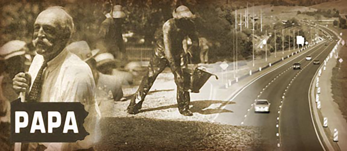 Collage of historical images of PA